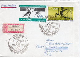 52707 - DDR - 1975 - 70Pfg Olympiade Muenchen MiF A R-Bf BERLIN - ... OLYMPISCHER TAG -> Westdeutschland - Ete 1976: Montréal