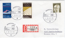 52710 - Bund - 1972 - 1DM Heinemann MiF A R-Bf MUENCHEN - OLYMPISCHE SPIELE SPORT-KONGRESSE -> Schwabenheim - Sommer 1972: München