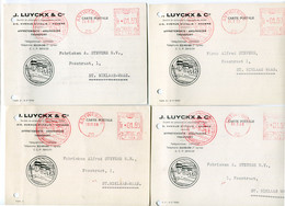 1953/59 4 Kaarten J. LUYCKX & C° Anvers Antwerpen - Affretements  Assurances  Transport - Ref 115 - 1960-79