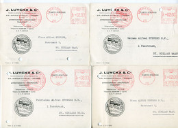 1959/62 4 Kaarten J. LUYCKX & C° Anvers Antwerpen - Affretements  Assurances  Transport - Ref 116 - 1960-79