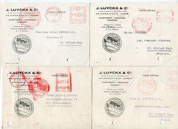 1952/60 4 Kaarten J. LUYCKX & C° Anvers Antwerpen - Affretements  Assurances  Transport - Ref 117 - 1960-1979