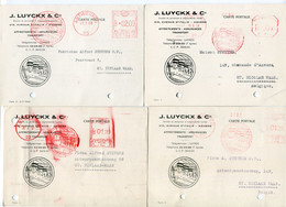 1952/60 4 Kaarten J. LUYCKX & C° Anvers Antwerpen - Affretements  Assurances  Transport - Ref 117 - 1960-79