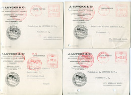 1957/59 4 Kaarten J. LUYCKX & C° Anvers Antwerpen - Affretements  Assurances  Transport - Ref 118 - 1960-79