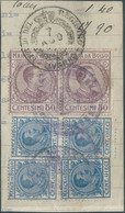 ITALIA-ITALY-ITALIEN,1905/1926,Marca Da Bollo,Revenue Fiscal -Tax,Obliterated On The Document Fragment - Fiscaux