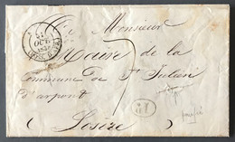 France Lettre Purifiée D'Alger, TAD ALGER (POSS. D'AFR.) 31.10.1838 Pour La France - 2 Photos - (A1635) - 1801-1848: Voorlopers XIX