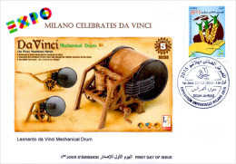 DZ 2014 FDC World Expo Milan 2015 Milano Expo Da Vinci De Vinci Italia Italy Exposition Educational Toy Drum Toys Jouets - 2015 – Milan (Italie)