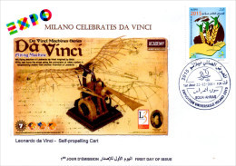 DZ 2014 FDC World Expo Milan 2015 Milano Expo - Da Vinci De Vinci Italia Italy Exposition Plane Avion Flugzeug - 2015 – Milaan (Italië)