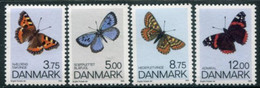 DENMARK 1993 Butterflies MNH / **   Michel 1048-51 - Unused Stamps