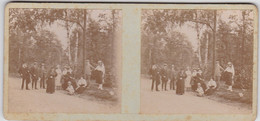 1914 PHOTO STEREOSCOPIQUE PARIS Photo De Famille Au Bois De Boulogne - Arrondissement: 16