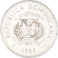 Monnaie, République Dominicaine, 1/2 Peso, 1989 - Dominicaine