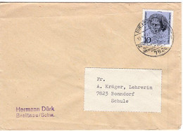 52864 - Bund - 1970 - 10Pfg Beethoven EF A DrucksBf HINTERZARTEN -> Bonndorf - Musique