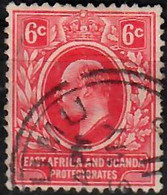 1907 King Edward VII New Currency 6c.  SG 36 / Sc 33 / YT 126 / Mi 35 I Used / Oblitéré / Gestempelt [mu] - East Africa & Uganda Protectorates