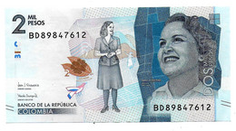 (Billets). Colombia. Colombie 2000 Pesos 2019 Legers Plis - Colombia
