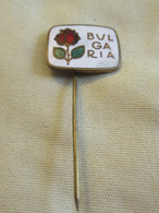 Insigne épinglette/ BULGARIA/Rose Rouge/Cloisonné émaillé/BULGARIE/Vers1960-1970                   INSD8 - Oggetti 'Ricordo Di'