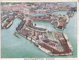 Wings Over The Empire 1939 - 11 Southampton Docks - Churchman - M Size - Aerial Views - Churchman