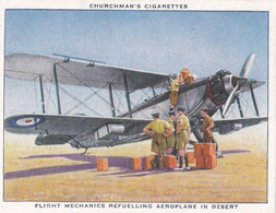 The RAF At Work 1937 - 24 Refuelling In The Desert - Churchman - M Size - Military - Churchman