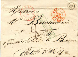 BELGIQUE - CAD ST GHISLAIN + BOITE Q SUR LETTRE AVEC CORRESPONDANCE DE WASMES POUR LA FRANCE, 1848 - 1830-1849 (Belgio Indipendente)