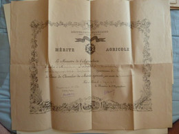 32 - Encausse - Diplome Pour La Croix De Chevalier Du Mérite Agricole - 1939 - Diploma & School Reports