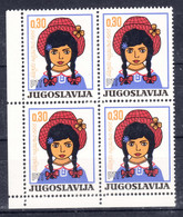 Yugoslavia 1966 Mi#1186 Mint Never Hinged Piece Of 4 - Nuevos