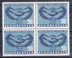 Yugoslavia 1965 Mi#1124 Mint Never Hinged Piece Of 4 - Neufs