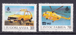 Yugoslavia Republic 1986 Traffic Help Service Mi#2146-2147 Mint Never Hinged - Ungebraucht