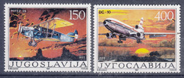 Yugoslavia 1987 Airplanes Mi#2213-2214 Mint Never Hinged - Ungebraucht