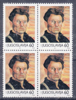 Yugoslavia Republic 1987 Tito Mi#2225 Mint Never Hinged Piece Of 4 - Ongebruikt