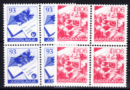 Yugoslavia Republic 1987 Mi#2255-2256 Mint Never Hinged Pieces Of 4 - Neufs