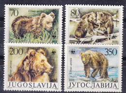 Yugoslavia Republic 1988 Animals Bears Mi#2260-2263 Mint Never Hinged - Unused Stamps
