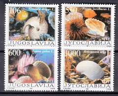 Yugoslavia Republic 1988 Sea Shells Mi#2275-2278 Mint Never Hinged - Unused Stamps