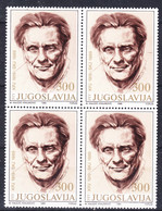 Yugoslavia Republic 1989 Tito Mi#2343 Mint Never Hinged Piece Of 4 - Unused Stamps