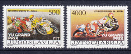 Yugoslavia Republic 1989 Moto Sport Grand Prix Mi#2345-2346 Mint Never Hinged - Ongebruikt