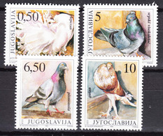Yugoslavia Republic 1990 Birds Pigeons Mi#2425-2428 Mint Never Hinged - Ungebraucht