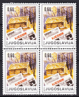 Yugoslavia Republic 1990 Newspapers Mi#2432 Mint Never Hinged Piece Of 4 - Neufs
