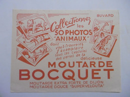 Buvard Moutarde BOCQUET - Illustration Collection Des Photos Animaux - Moutarde DIJON - Mostard