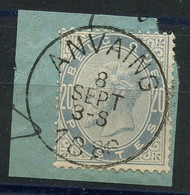 BELGIQUE - COB 39 SIMPLE CERCLE ANVAING SUR FRAGMENT - 1883 Léopold II