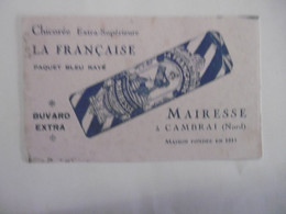 Buvard - Chicorée MAIRESSE à CAMBRAI 59 NORD - Illustration Paquet Bleu Rayé De Chicorée - C