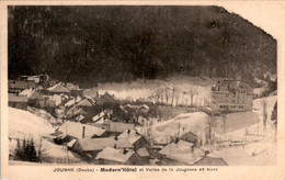 Jougne Canton De Mouthe Modern'Hôtel Village Animé Enneigé Doubs 25370 N°7 Cpa Non Ecrite Au Dos - En TB.Etat - Sonstige & Ohne Zuordnung