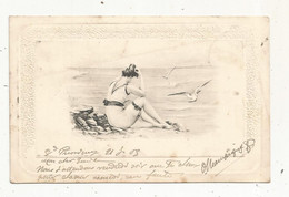 Cp , PIN UP , Dos Simple , Union Postale Universelle , Voyagée 1903 , Maillot De Bain - Pin-Ups