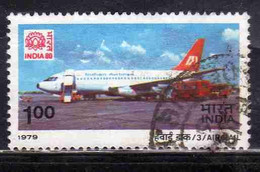 Delcampe - INDIA INDE 1979 AIR POST MAIL AIRMAIL POSTA AEREA 80 EMBLEM BOEING 737 1r USED USATO OBLITERE' - Luftpost