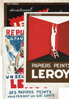 4 Buvard Papiers Peints LEROY Républicain Express Rivoli - Pinturas