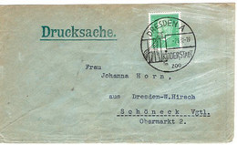 52920 - Deutsches Reich - 1932 - 5Pfg Hindenburg EF A DrucksBf DRESDEN - KINDERSTADT IM ZOO -> Schoeneck - Giraffe