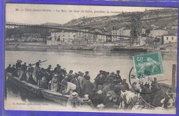 Carte Postale 47. Pont-Sainte-Marie  Le Bac Un Jour De Foire Pendant La Reconstruction Du Pont     Très Beau Plan - Other & Unclassified