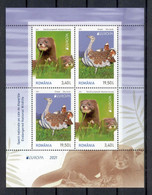 Romania 2021 Europa CEPT  Fauna National Wildlife  Sheetlet**MNH (Type A) - Unused Stamps