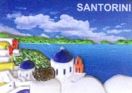 Thera Santorini Island View Fridge Magnet Souvenir, Greece - Magnets