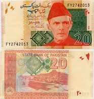 PAKISTAN       20 Rupees        P-55h        2014        UNC  [sign. Ashraf M. Wathra] - Pakistan