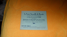 CARTE INVITATION CORDIALE ANCIENNE DE 1944../ LA VENTE ANNUELLE DE CHARITE AU PROFIT....EGLISE PROTESTANTE DE ST DENIS.. - Tickets - Vouchers