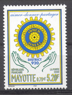 Mayotte, 2000, Rotary, Service Club, Charity, MNH, Michel 81 - Altri & Non Classificati