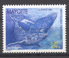 Mayotte, 2000, Whale, Animals, Fauna, MNH, Michel 80 - Altri & Non Classificati