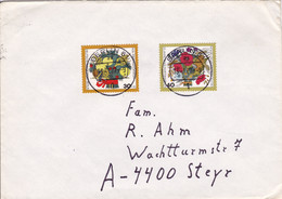 1977, Deutsche Bundespost Berlin, "Jahreszeitliche Blumensträuße", Echt Gelaufen - Enveloppes Privées - Oblitérées